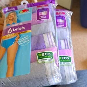 2 pks Fruit of the Loom 6 briefs each